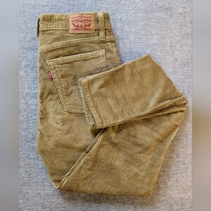 Levi's 721 Women's Corduroy Pants Skinny High Rise Camel Brown Cotton Size 29